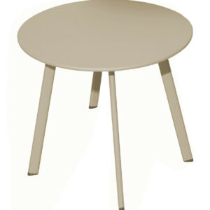 Table basse - MASSAÏ - Acier époxy - Ø60 cm - Crème