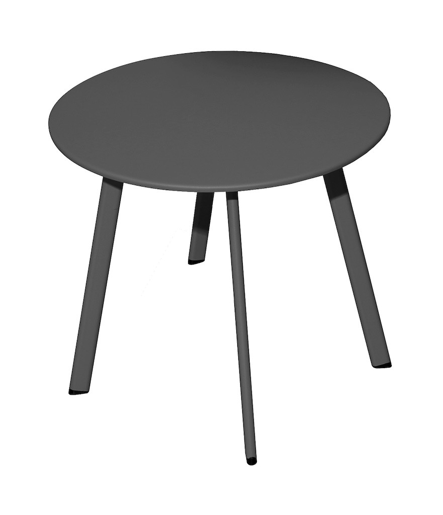 Table basse - MASSAÏ - Acier époxy - Ø60 cm - Graphite