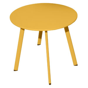 Table basse - MASSAÏ - Acier époxy - Ø60 cm - Miel