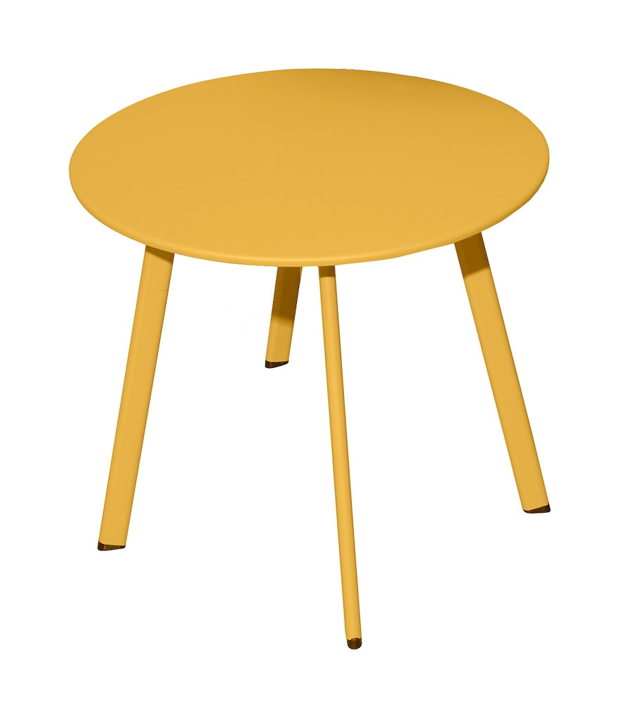 Table basse - MASSAÏ - Acier époxy - Ø60 cm - Miel
