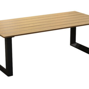Table basse - PRADO - Aluminium époxy - Lattes - Graphite