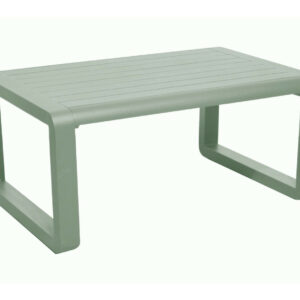 Table basse - QUENZA II - Aluminium époxy - Lattes - Amande