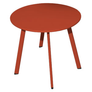 Table basse ronde en acier - MASSAÏ Ø 40 - Coloris terra