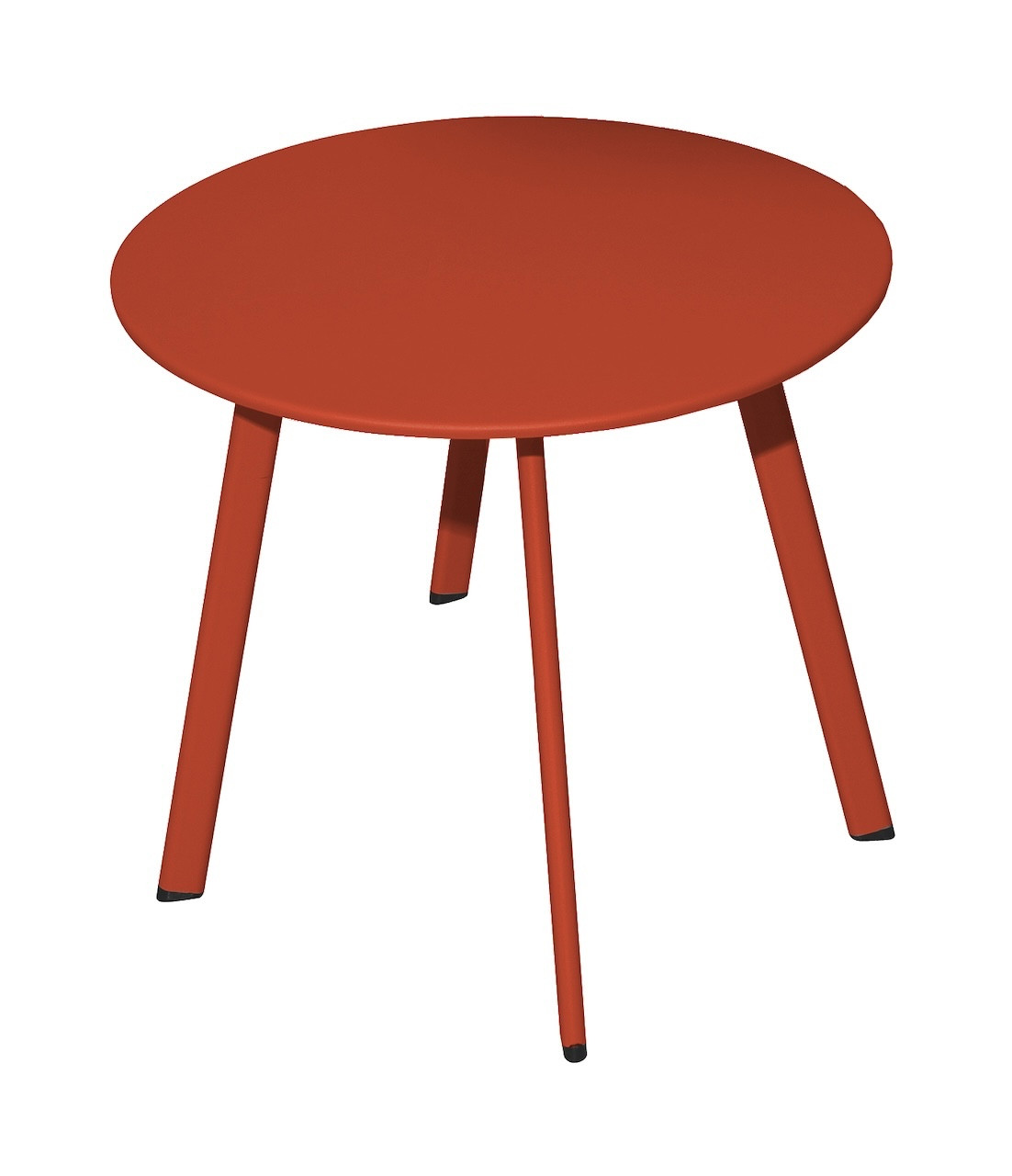 Table basse ronde en acier – MASSAÏ Ø 45 – Coloris terra
