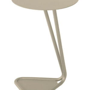 Table basse ronde en aluminium et acier - EZE Ø 40 x H 60 - Coloris crème