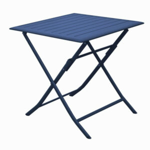Table de jardin carrée Lorita - bleu 70 x 71 x 70 cm