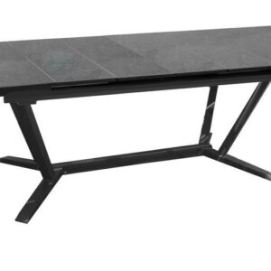 Table de jardin extensible Vita à 8 lames en aluminium/HPL - 180/240 x 100 cm - graphite/ardoise