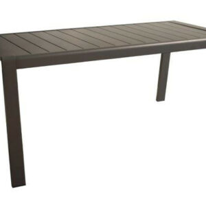 Table de jardin Le Marseille II en aluminium/lattes - 160 x 68 cm - graphite
