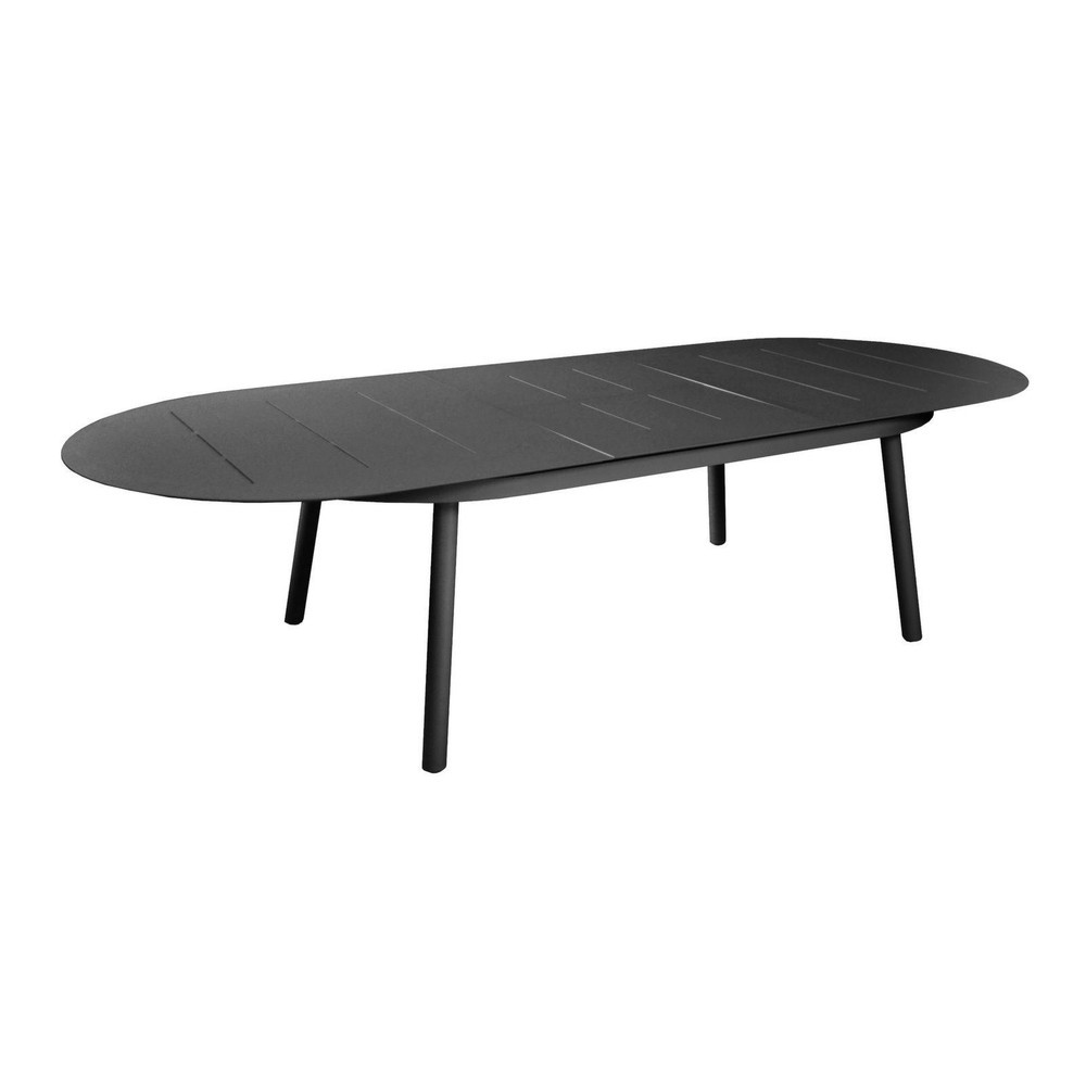 Table de jardin oblongue Dublin 230 / 300 x 120 cm - graphite - Aluminium