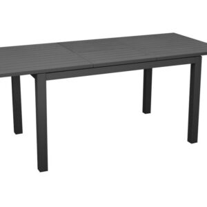 Table de jardin rectangulaire extensible Genes - graphite 110/170 cm
