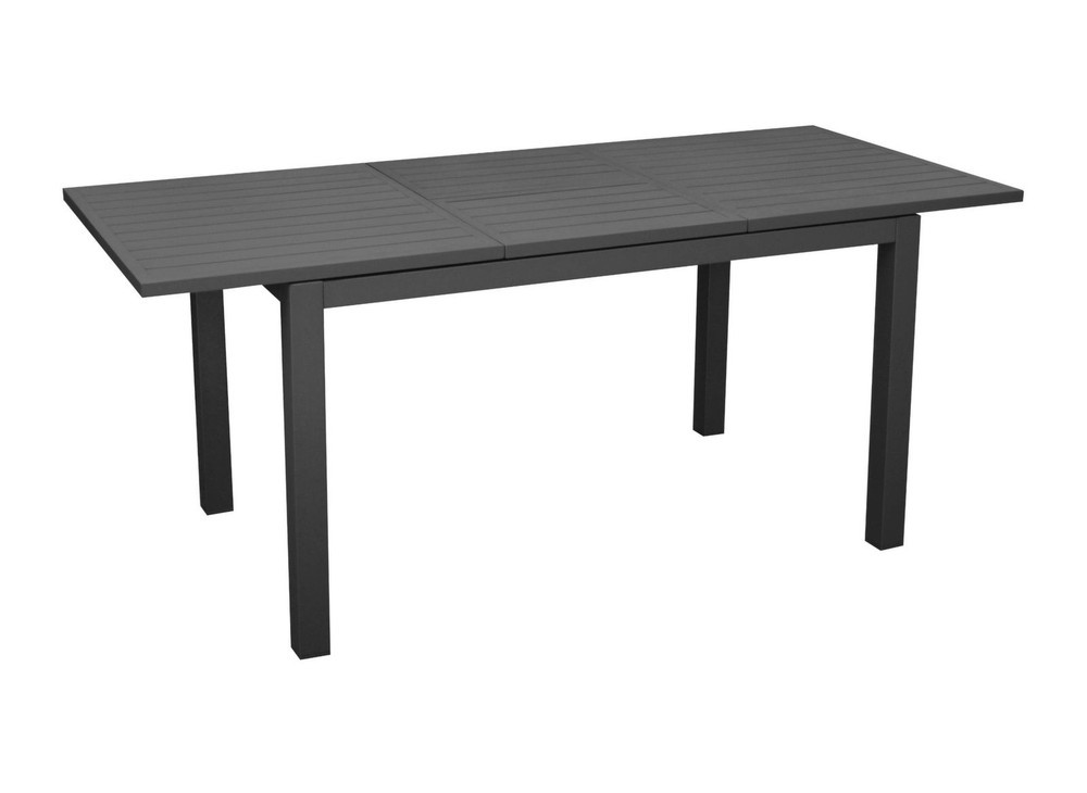 Table de jardin rectangulaire extensible Genes - graphite 110/170 cm