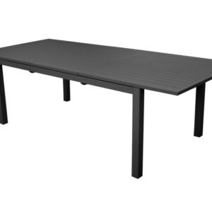 Table de jardin rectangulaire extensible Genes - graphite - 160/240 cm