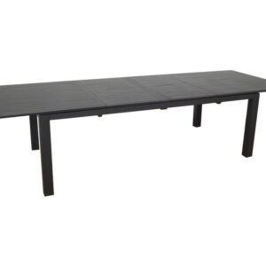 Table de jardin rectangulaire extensible Genes - graphite 220/270/320 cm