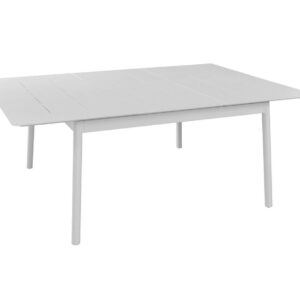 Table Dublin en aluminium - blanc - 140/200 x 140 cm