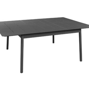 Table Dublin en aluminium - graphite - 140/200 x 140 cm