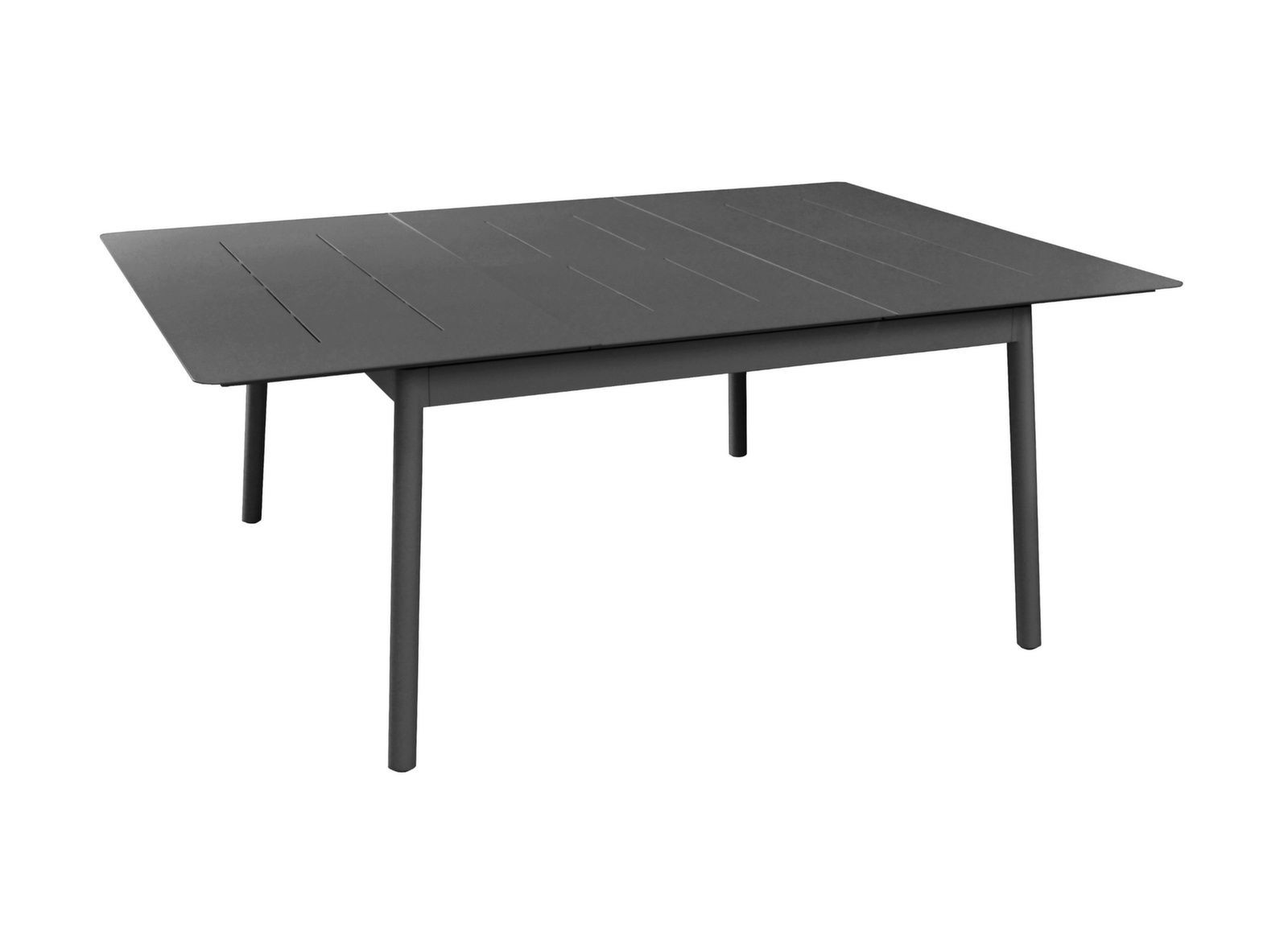 Table Dublin en aluminium - graphite - 140/200 x 140 cm