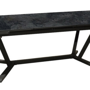 Table extensible - VITA - Aluminium époxy graphite - Plateau céramique Kedra Magma 6 mm - 180/240 x 100 cm