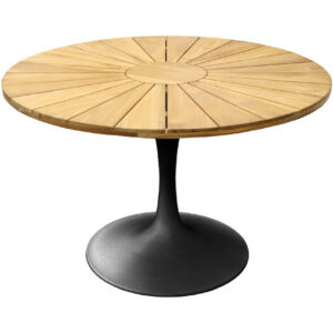 Table ronde SOLEIL Ø120 cm - Graphite Teck