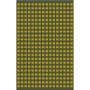 Tapis d’extérieur pour salon détente ou repas moutarde/graphite 240 x 150 cm
