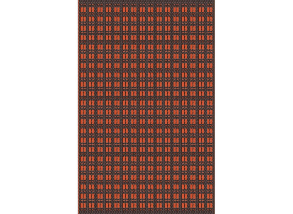 Tapis d’extérieur pour salon détente ou repas paprika/graphite 240 x 150 cm