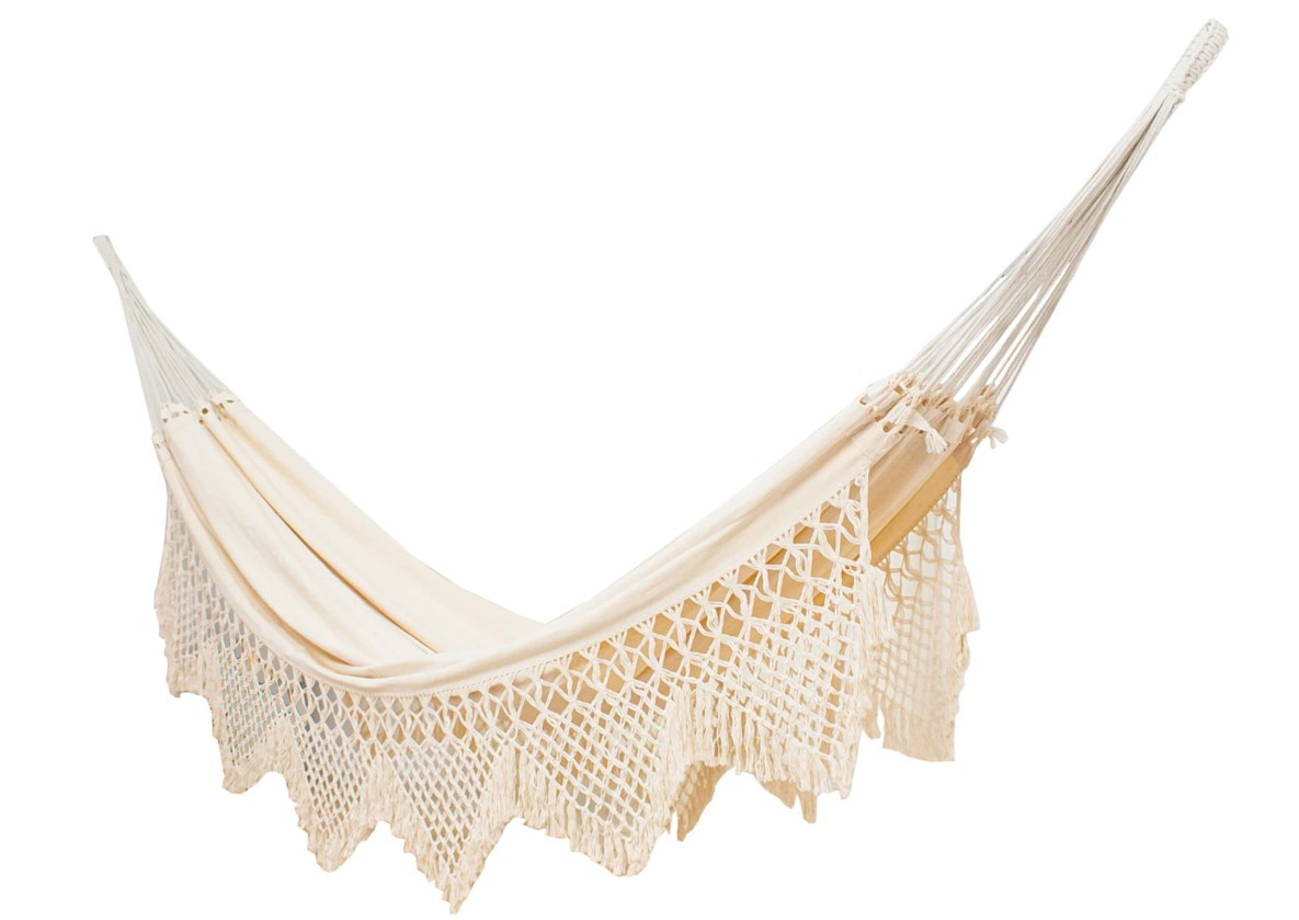 Toile de hamac Personal 105 Frange - 265 x 170 cm - Naturel