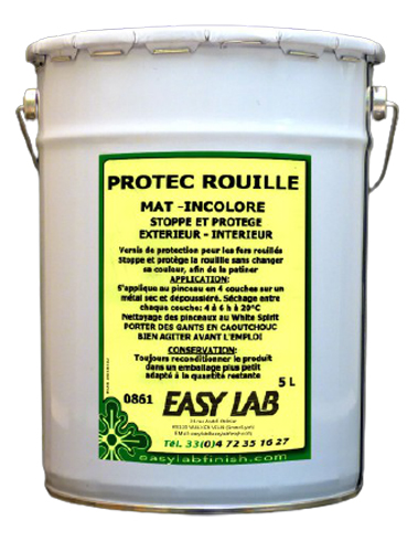 Protec rouille verni 0861 pot 5 L EASY LAB 0861-5