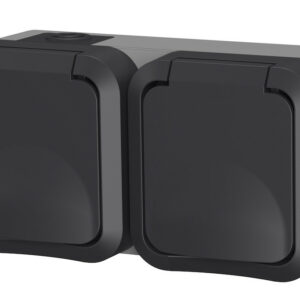 Double prise horizontale extérieur  IP55 - Aquapro