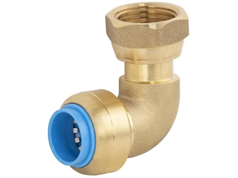 Coude ecrou libre femelle 20 x 27 mm diam. 20 mm laiton