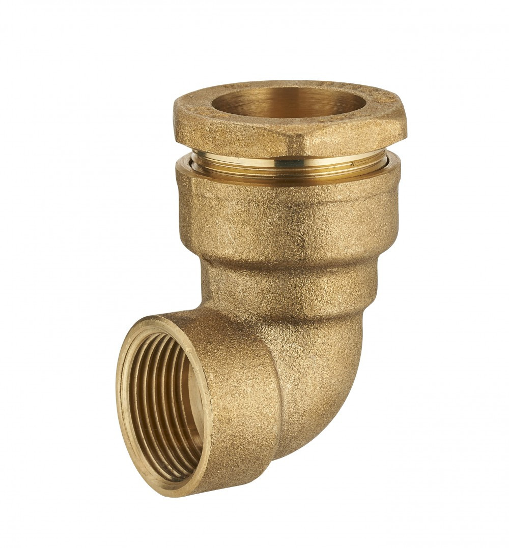 Coude F 3/4 à compression laiton D.25 pour tube en polyéthylène