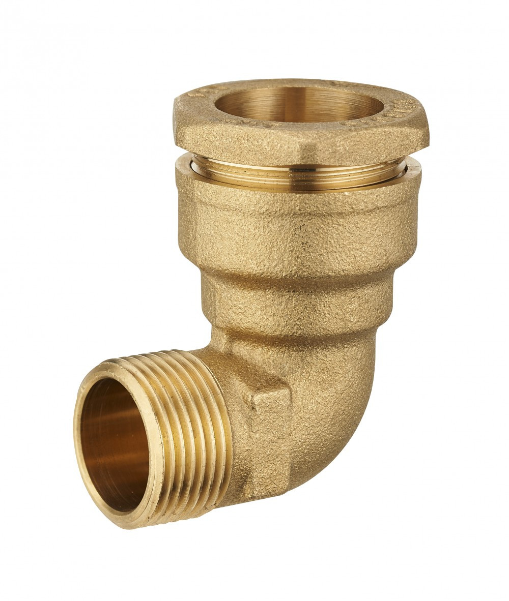 Coude M3/4 à compression laiton D.25 pour tube en polyéthylène