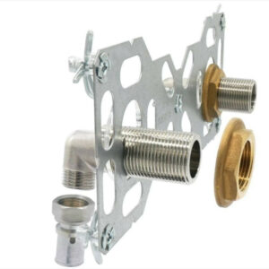 Double sortie de cloison mâle pour tube multicouche, Diam.16 mm 20 x 27 mm