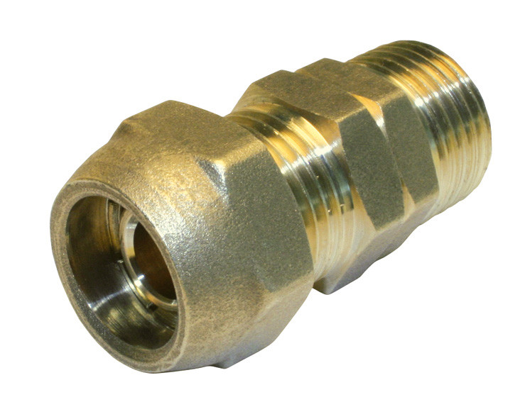 Manchon à compression laiton M 15 x 21 pour tube en per