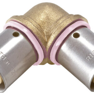 Raccord coudé 90° à sertir laiton D.12 pour tube en per