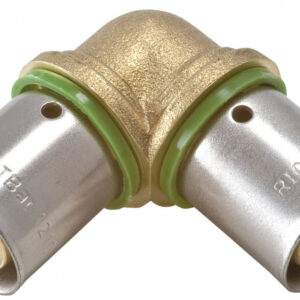 Raccord coudé 90° à sertir laiton D.16 pour tube en per