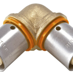 Raccord coudé 90° à sertir laiton D.20 pour tube en per