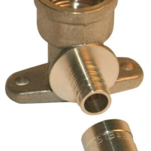 Raccord coudé applique à glissement laiton F 15 x 21 pour tube en per