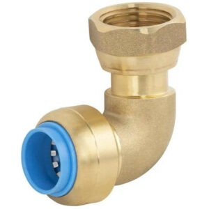 Raccord coude ecrou libre femelle 15 x 21 mm diam. 14 laiton