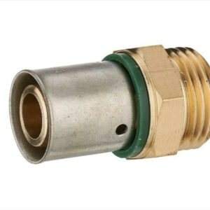 Raccord droit à sertir laiton M 12 x 17 pour tube en per