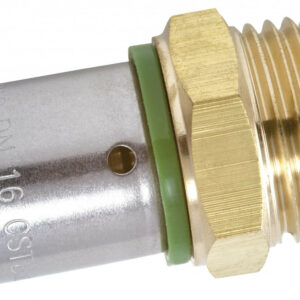Raccord droit à sertir laiton M 15 x 21 pour tube en per