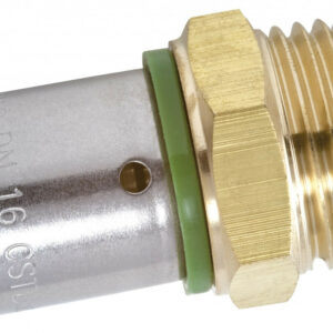 Raccord droit à sertir laiton M 20 x 27 pour tube en per