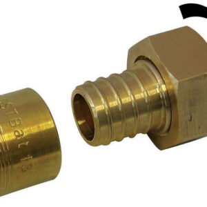 Raccord droit avec écrou libre à glissement laiton F 12 x 17 pour tube en per