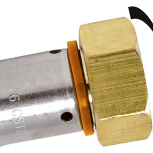 Raccord droit avec écrou libre à sertir laiton F 20 x 27 pour tube en per