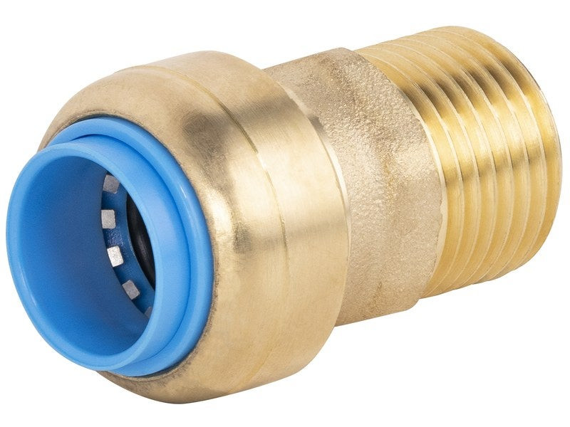 Raccord droit male 15 x 21 diam 14 mm laiton