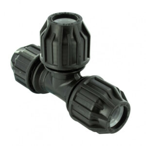Raccord Té à compression plastique D.25 pour tube en polyéthylène