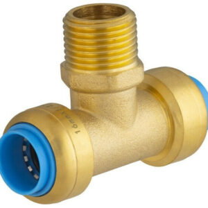 Te automatique laiton M 15 x 21 pour tube en cuivre / pour tube en per