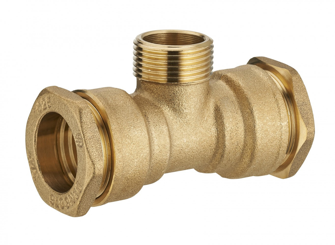 TE M 3/4 à compression laiton D.25 pour tube en polyéthylène