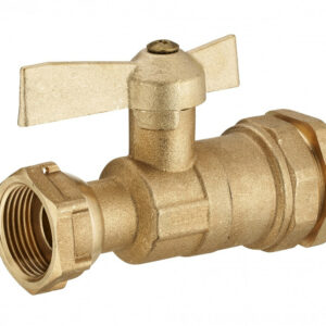 Vanne à compression laiton D.25 pour tube en polyéthylène