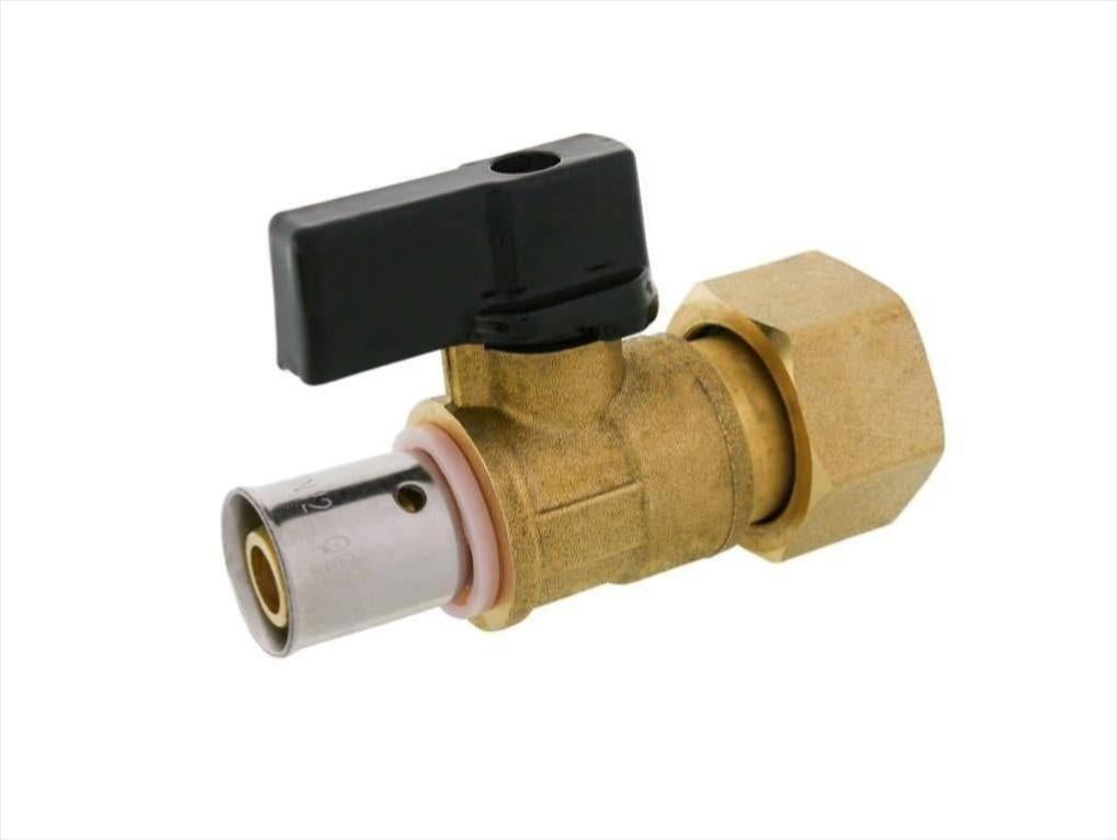Vanne à écrou libre à sertir laiton 15 x 20 pour tube en per