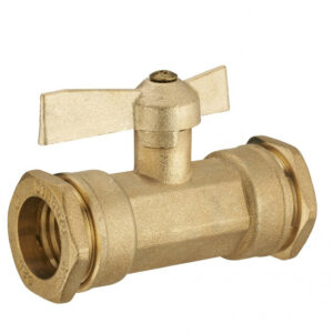 Vanne PE à compression laiton D.25 pour tube en polyéthylène