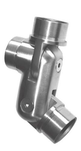 Raccord multiple orientable pour tube 42,4 mm inox 304 EUROFER 17.052B.04S